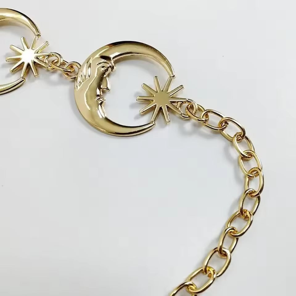 crecent moon waist chain