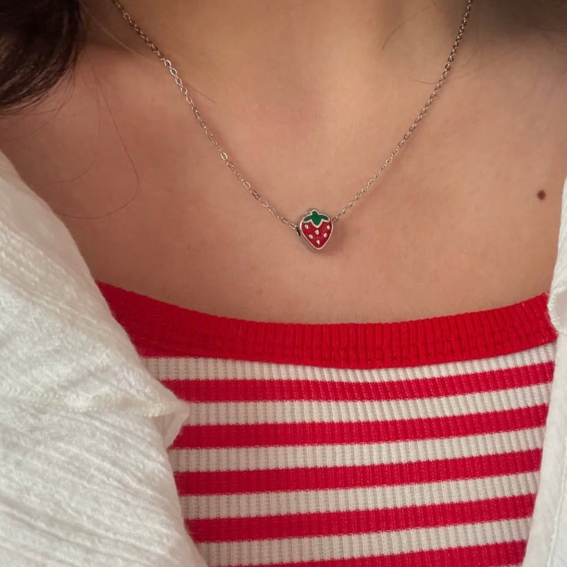 strawberry necklace