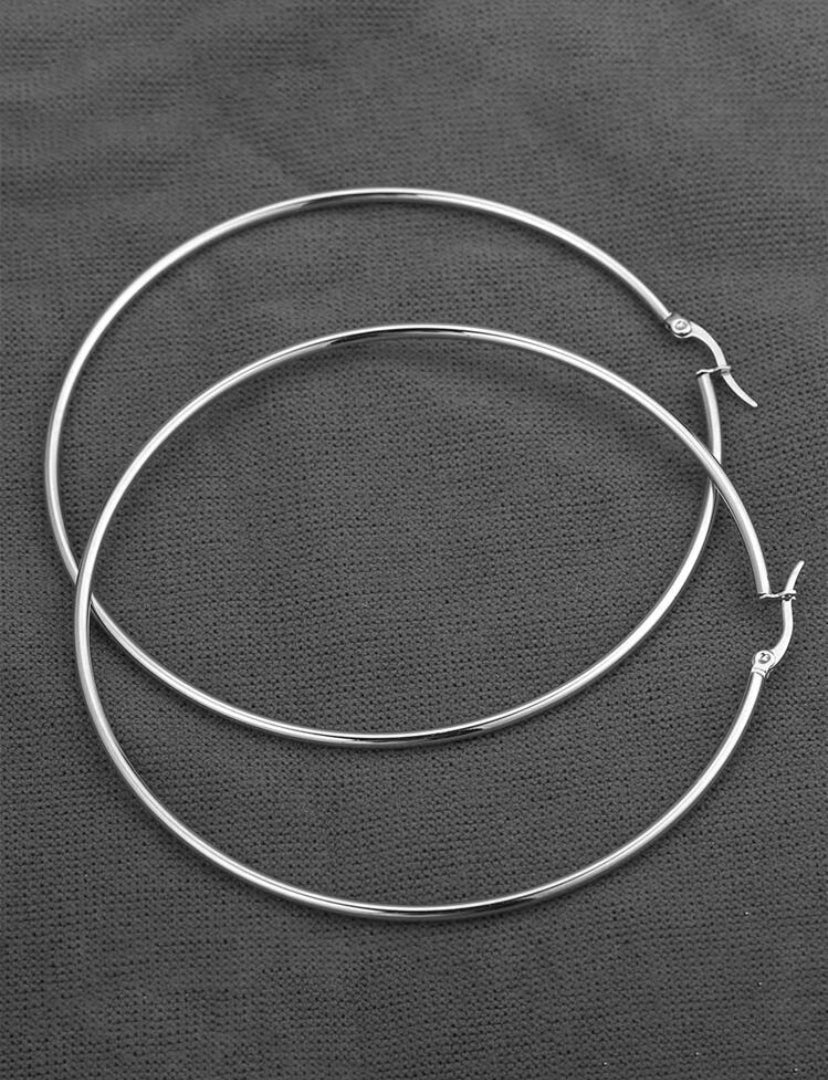 silver hoops