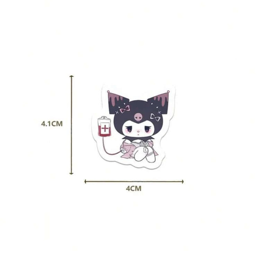 gothic sanrio sticker pack