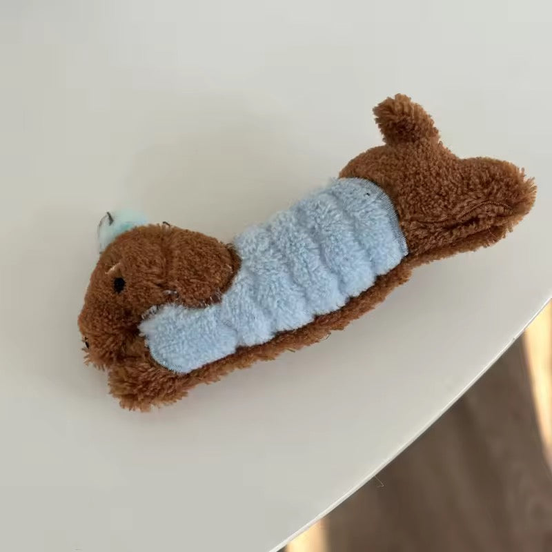 doggy plush hair pin