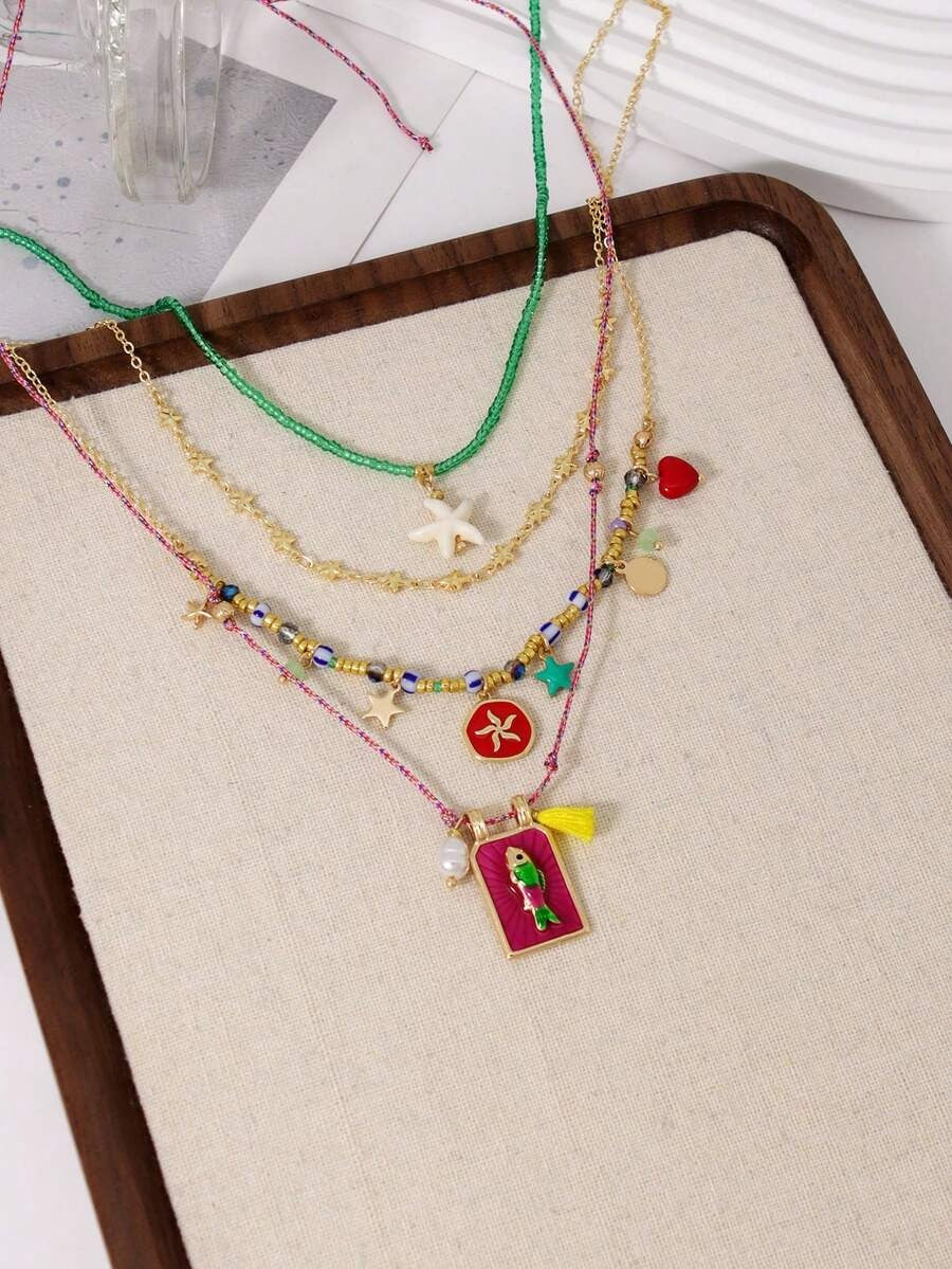 Reef Multilayer Necklace Set (4 pcs)
