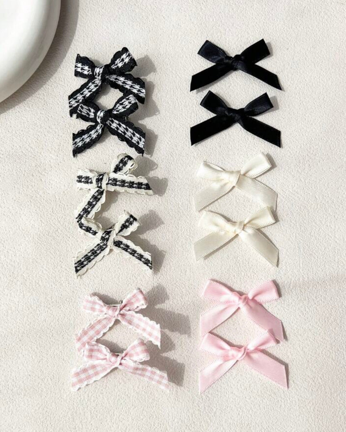 bow hair pins set