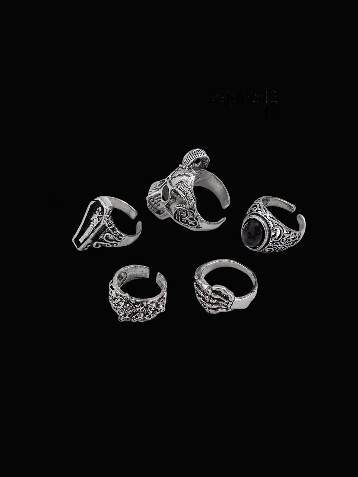 midnight occult ring set