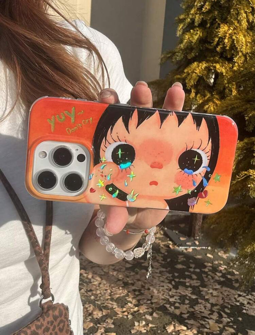 orange cartoon phone case