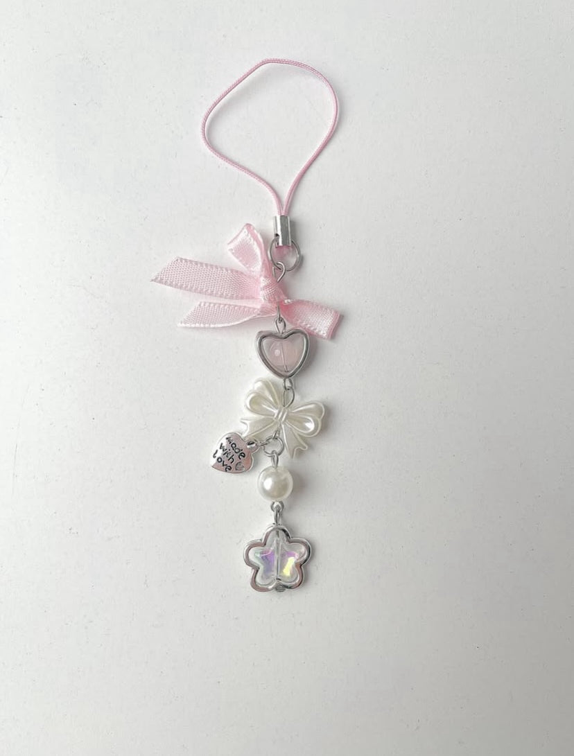 flower bow phone charm