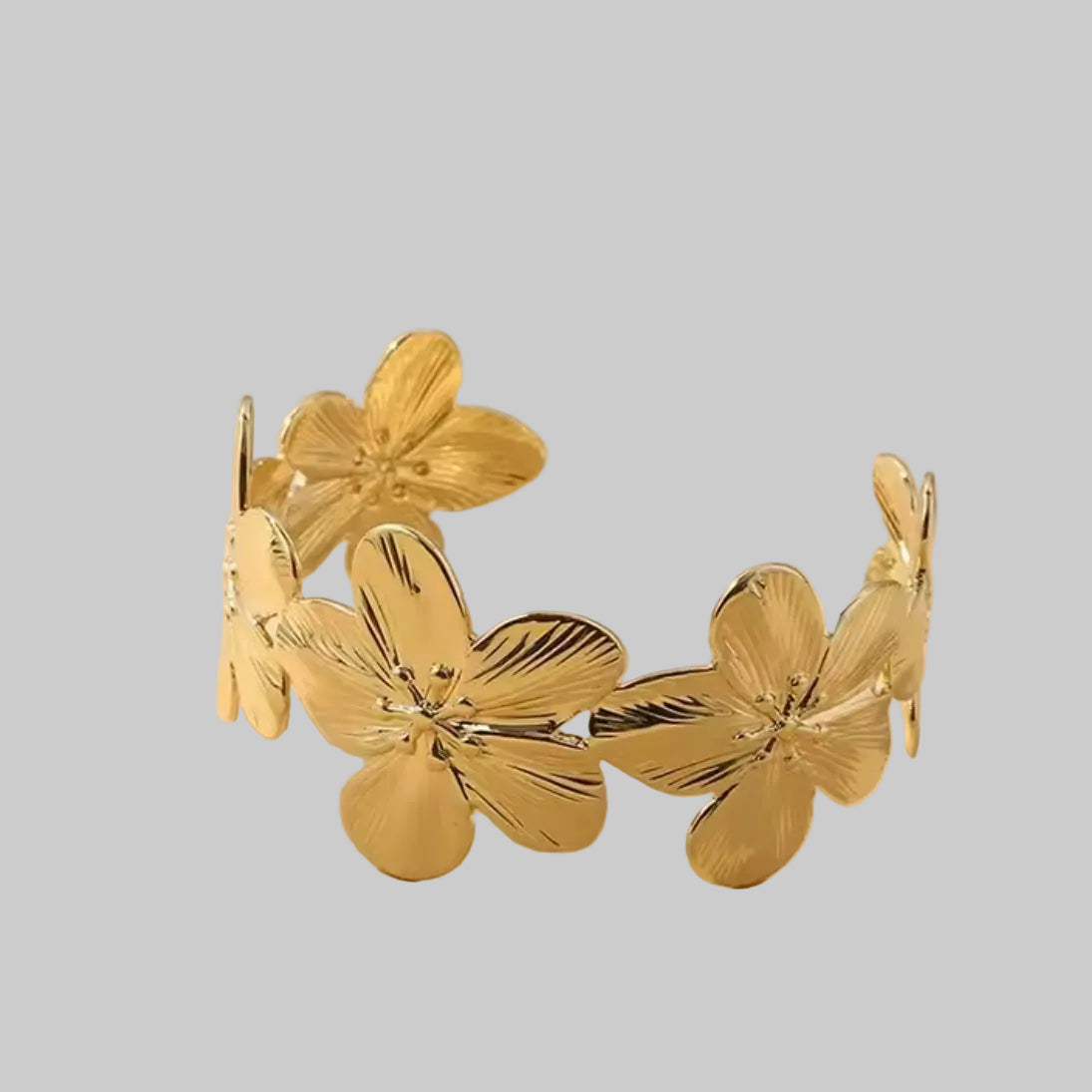 gold flower arm cuff