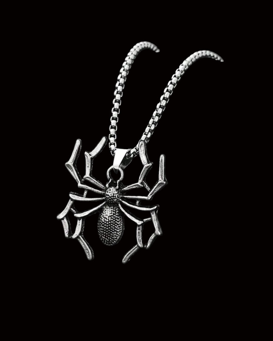 steel spider pendant