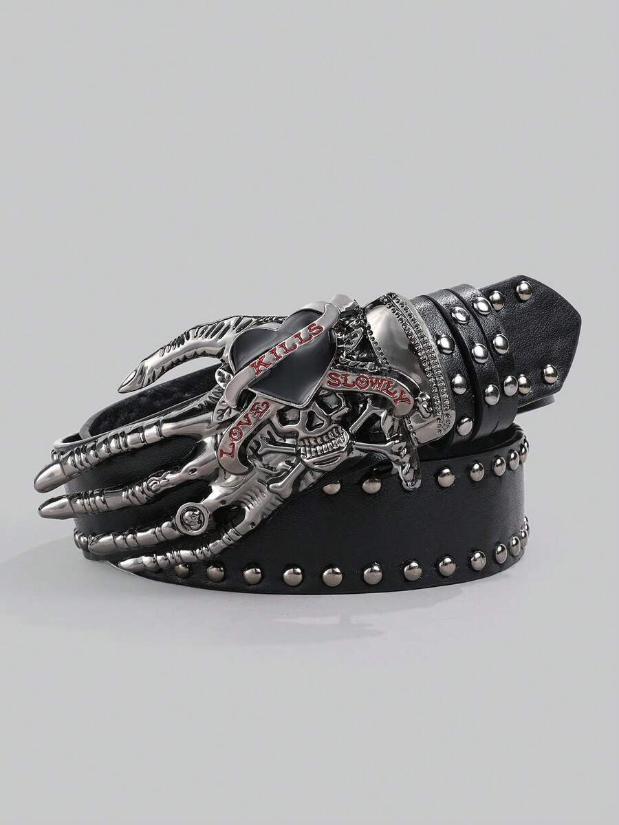 skull hand gothic devotion belt