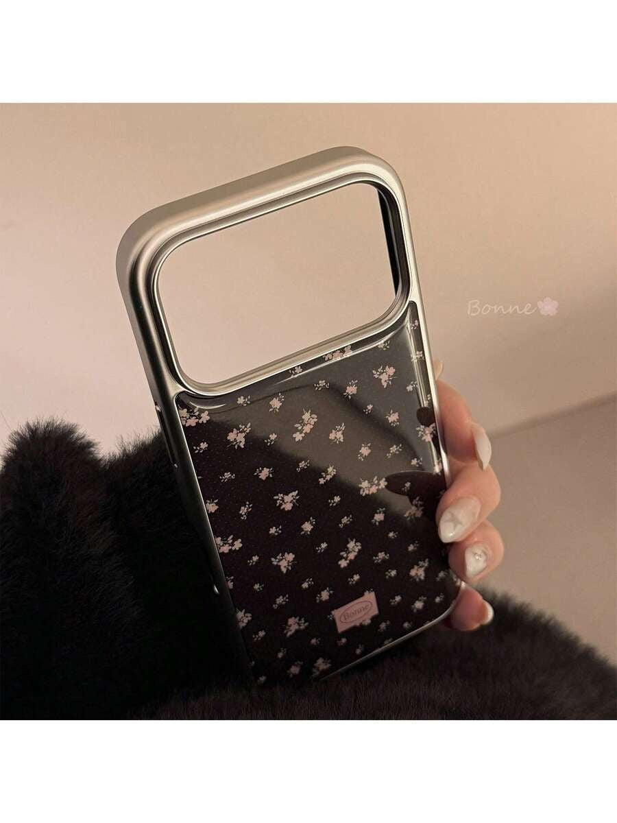black floral resin phonecase