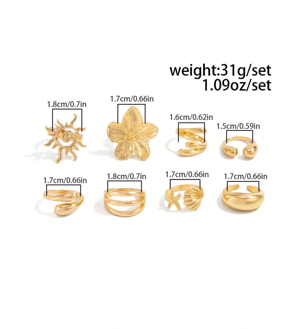 gold ring set