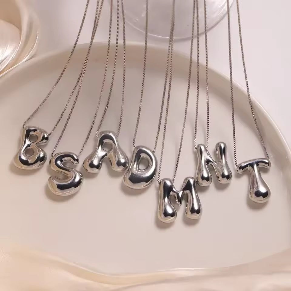 initial necklace (silver)