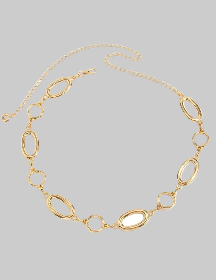 gold hoop waist chain
