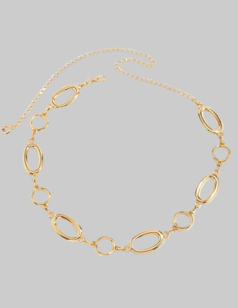 gold hoop waist chain