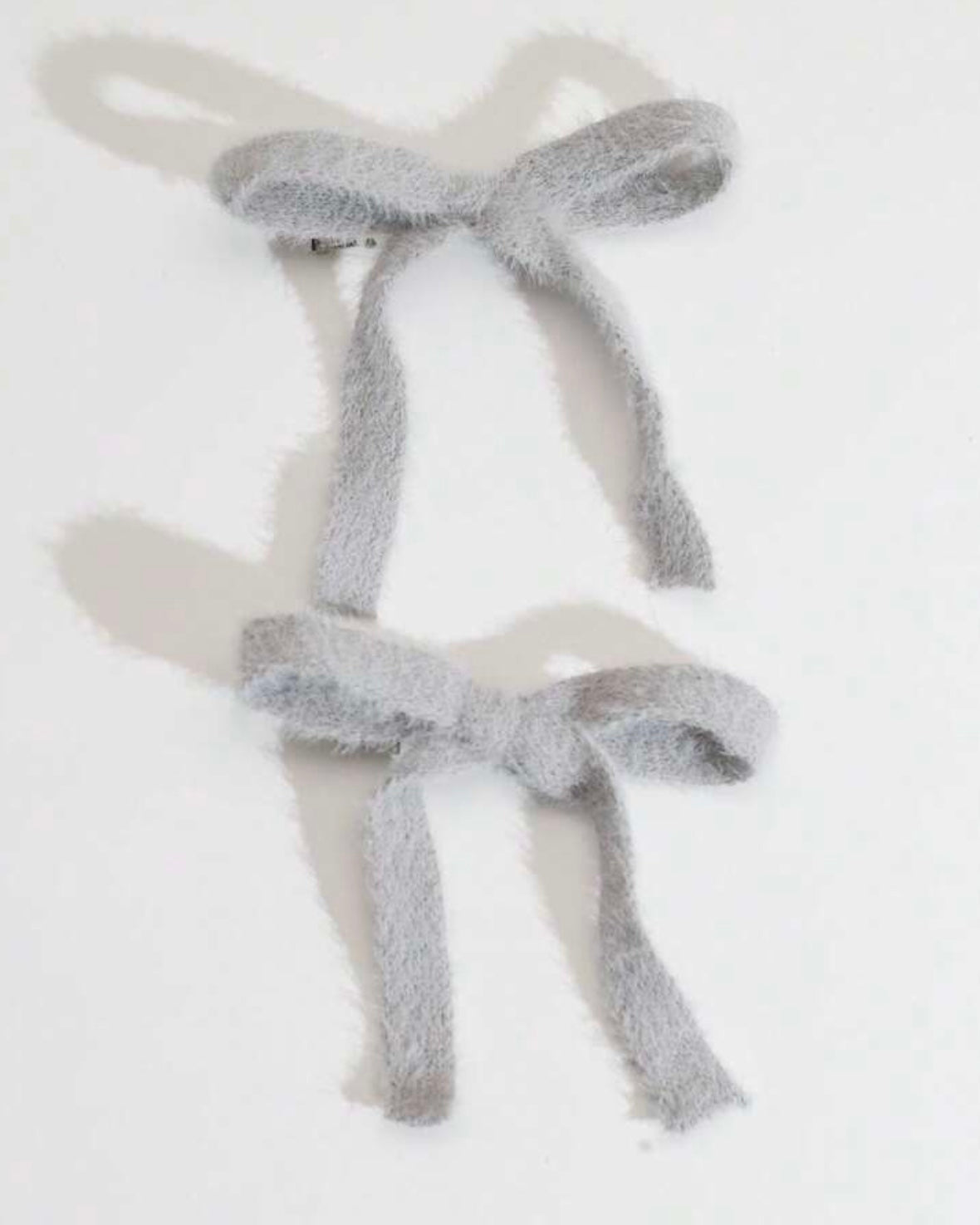 knit bow hair pins