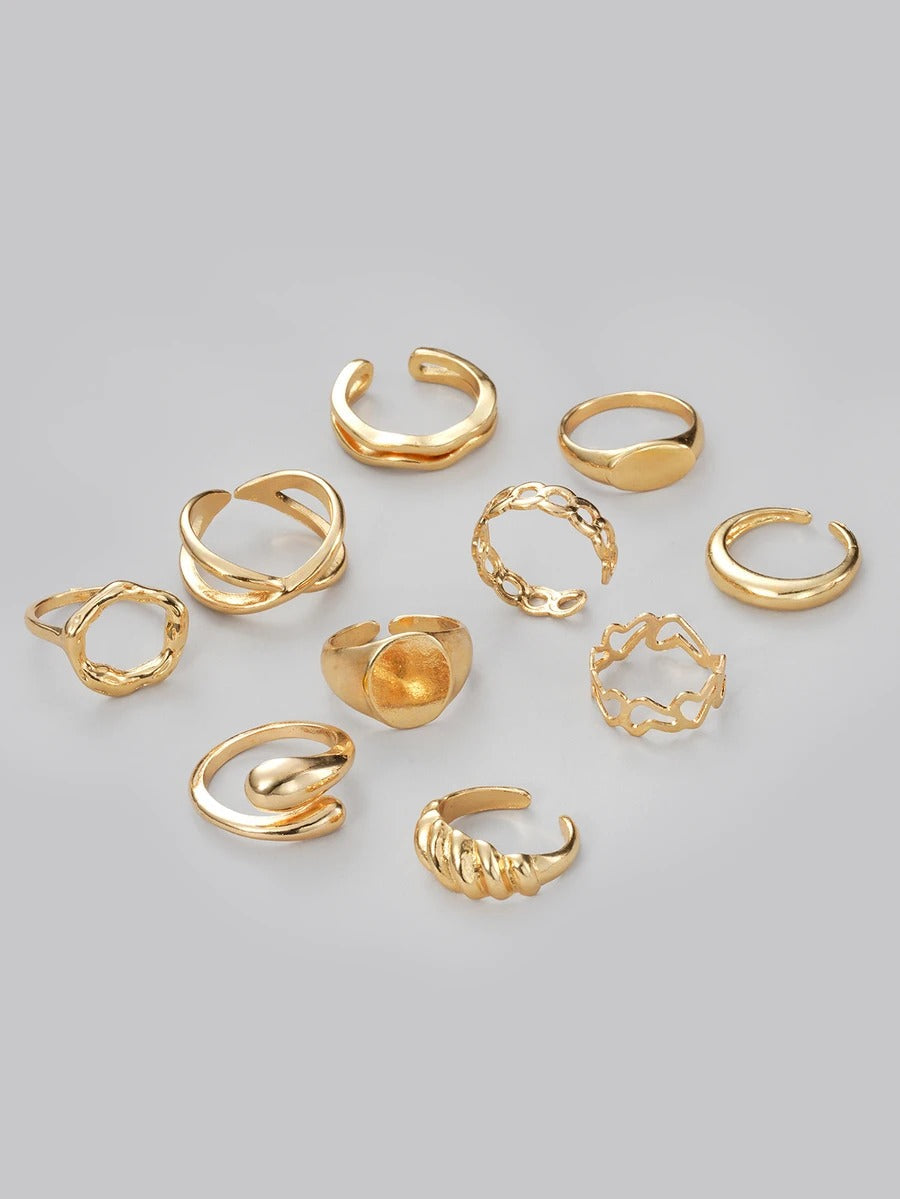 gold ring set