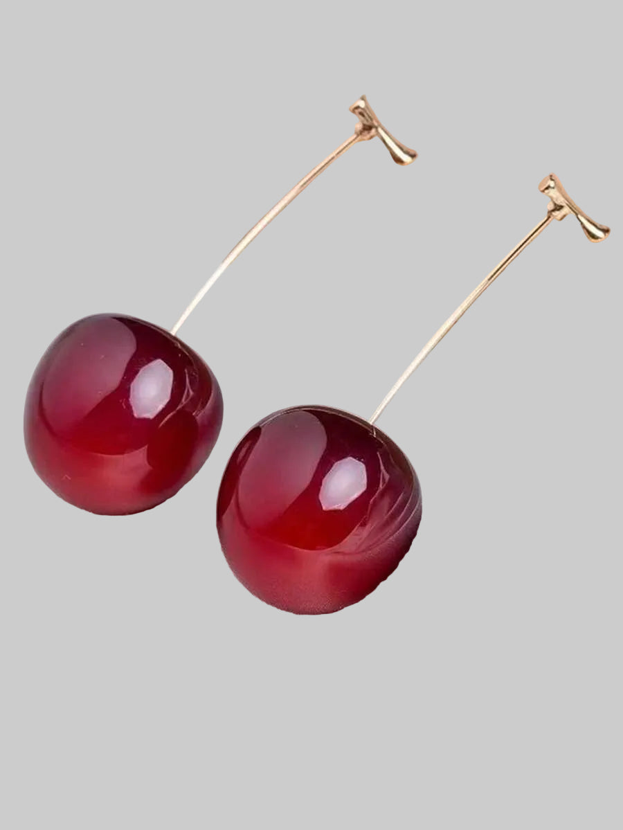 cherry earrings