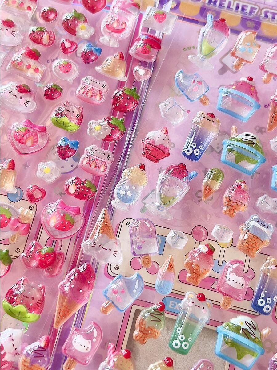 kawaii 3d stickers