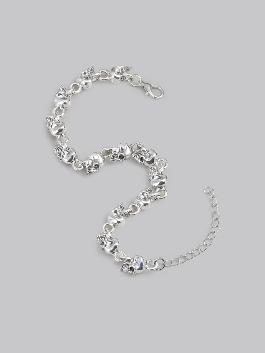 gothic skull head bracelet
