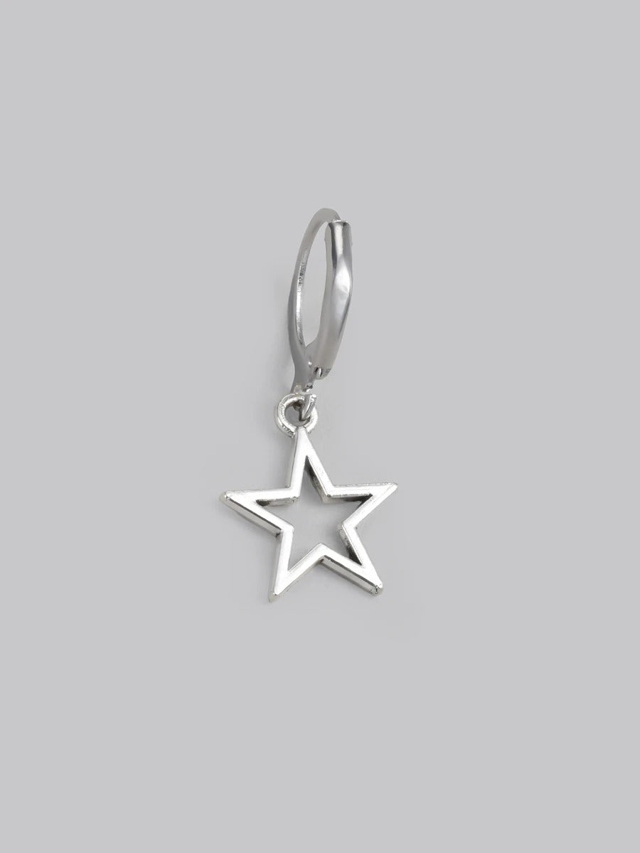 silver star earrings