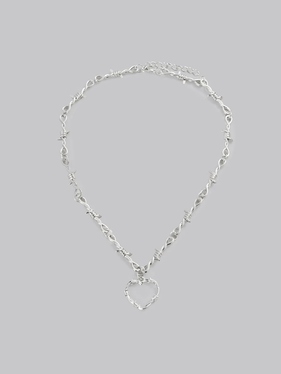 iron heart choker necklace