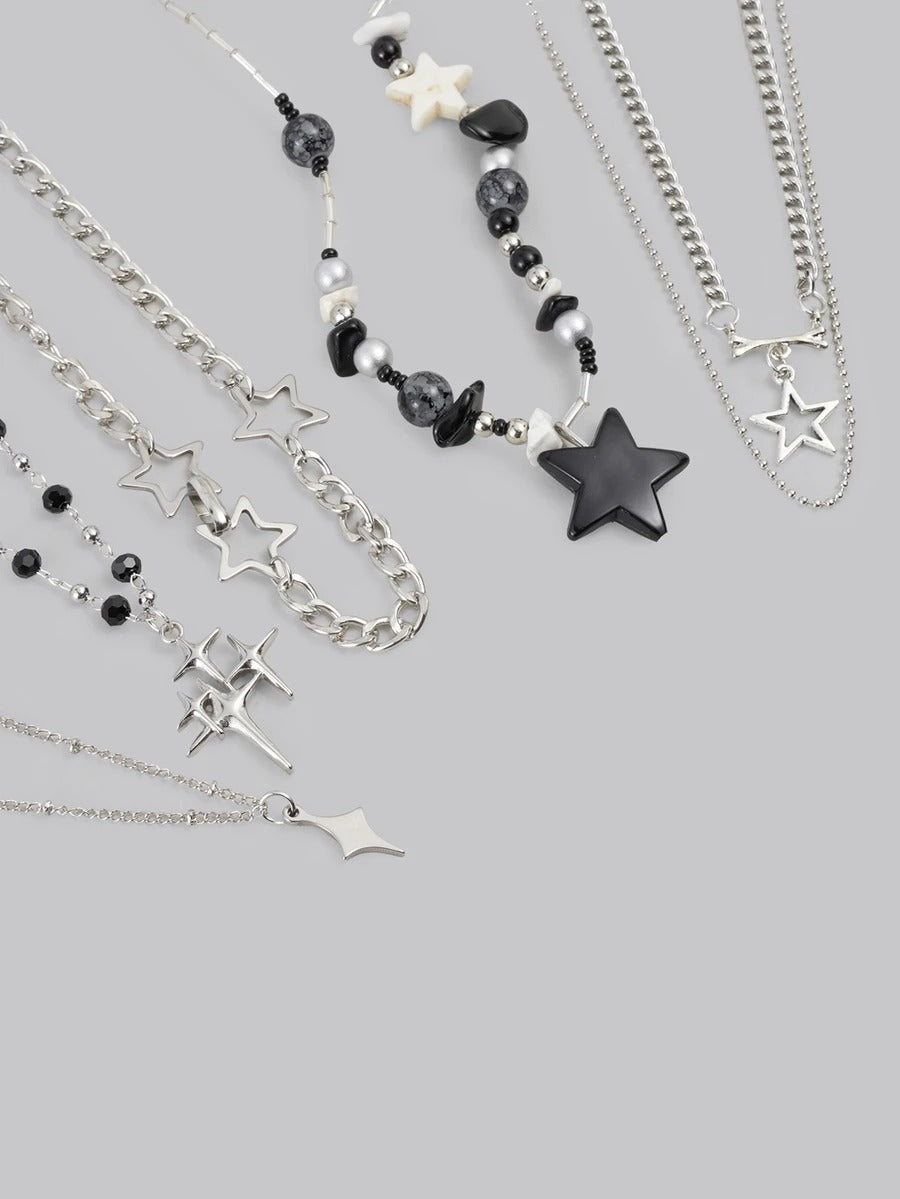 Star Layered Necklaces Set