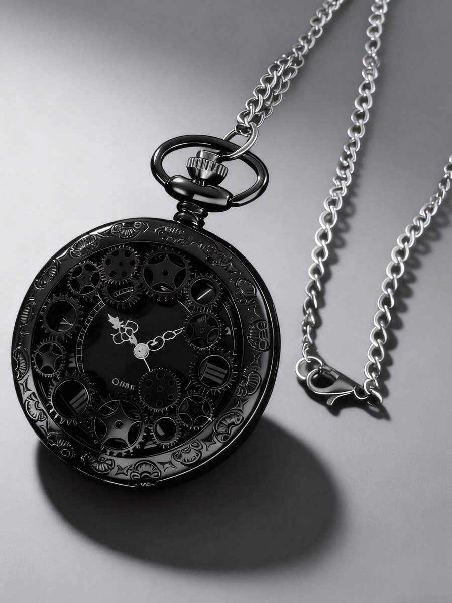 black pocket watch