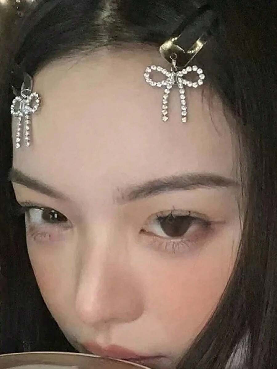 y2k silver hair pins