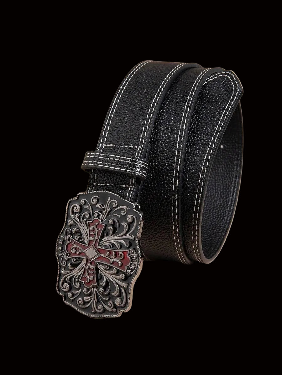 rebel faith double-stitch gothic belt