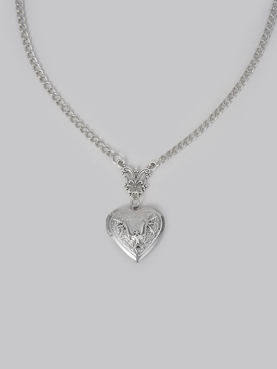 bat heart locket