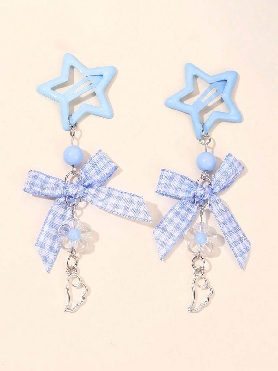 y2k star hair pins