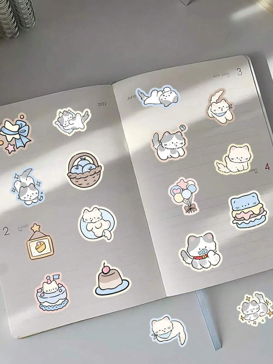 pastel cat sticker pack