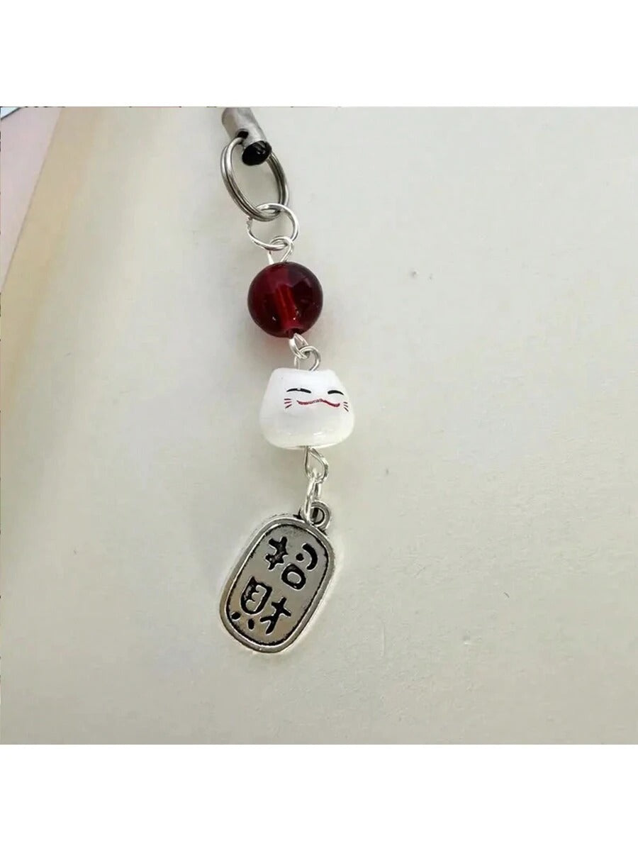 lucky cat phone charm