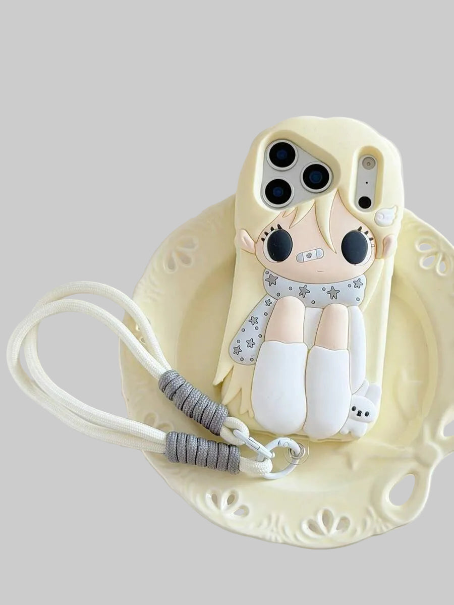yellow hair soft girl case