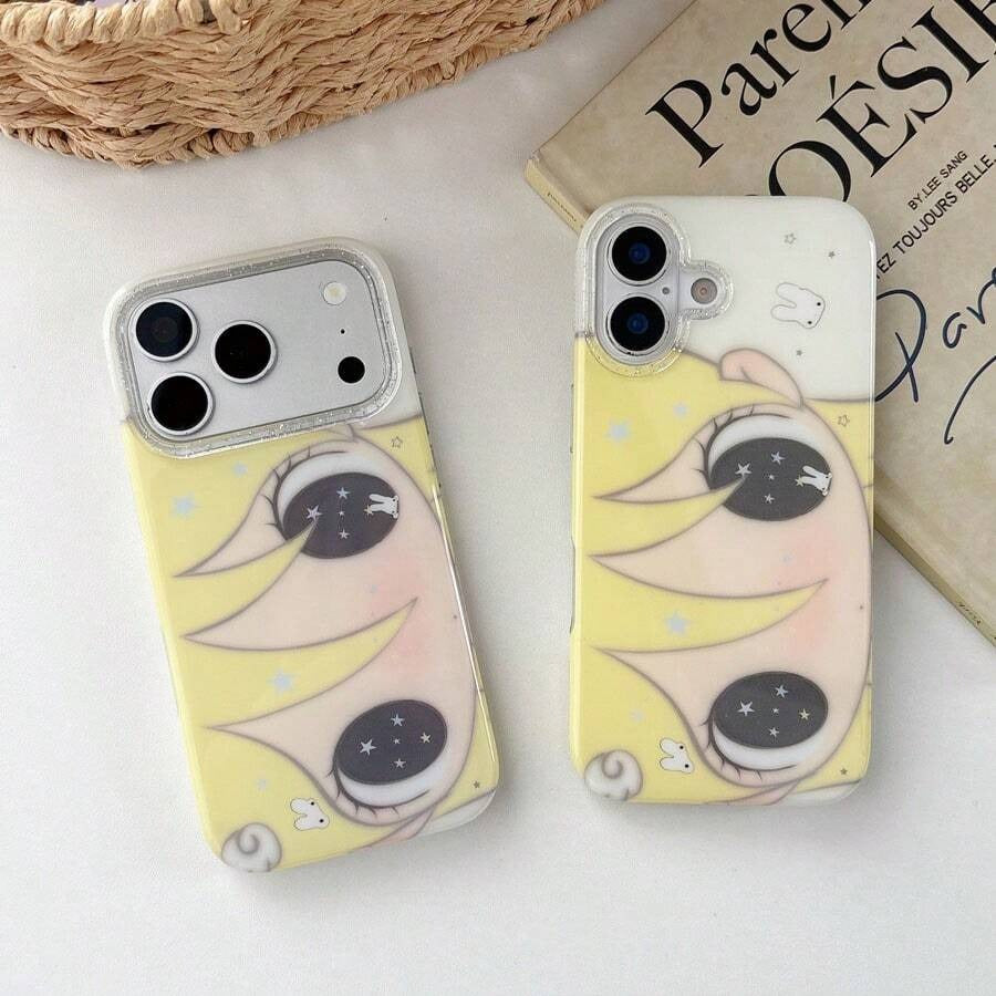 kawaii eye yellow case