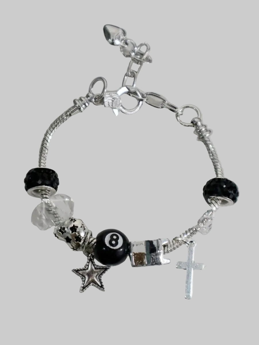 8 ball charmed bracelet