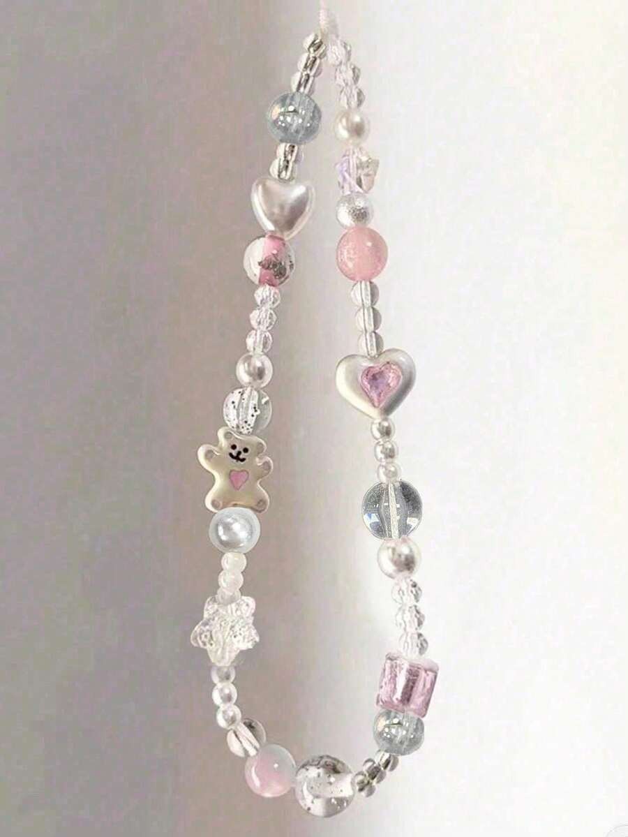 bear heartie phone charm