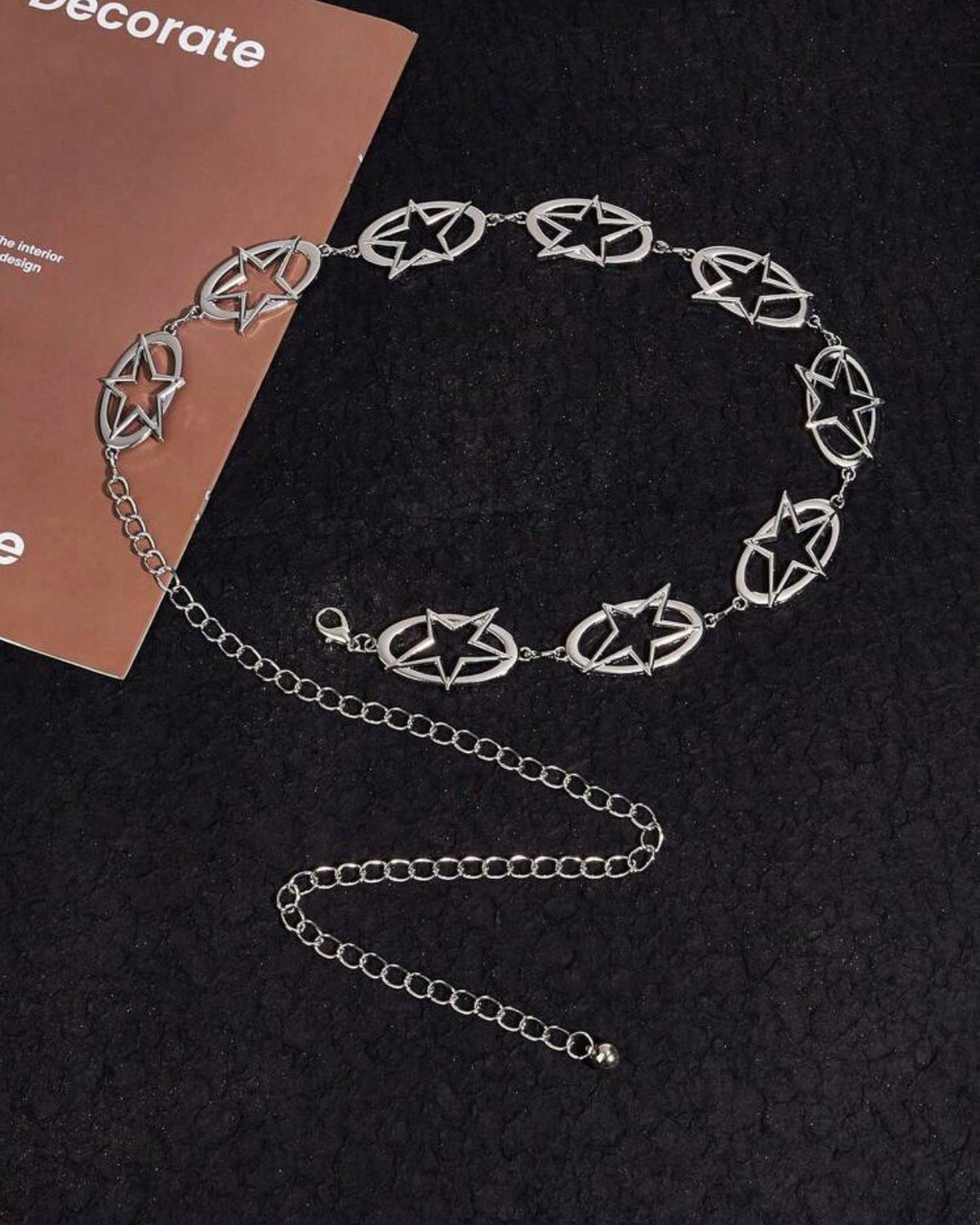 y2k star waist chain