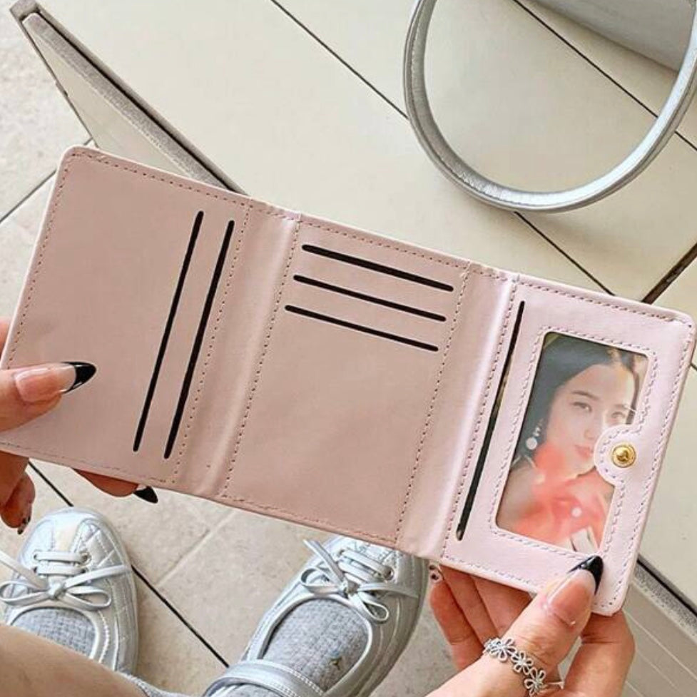 strawberry tri fold wallets