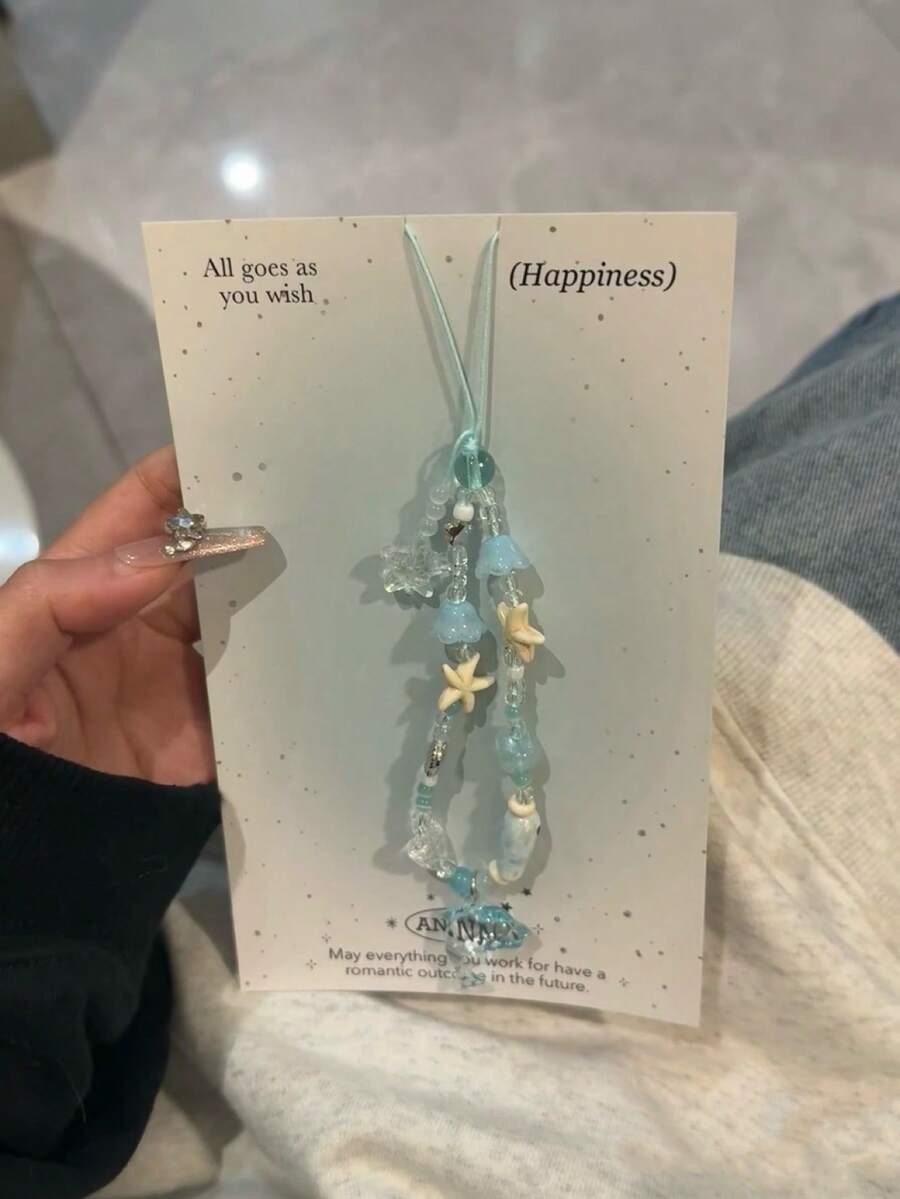 blue sea themed phone charm