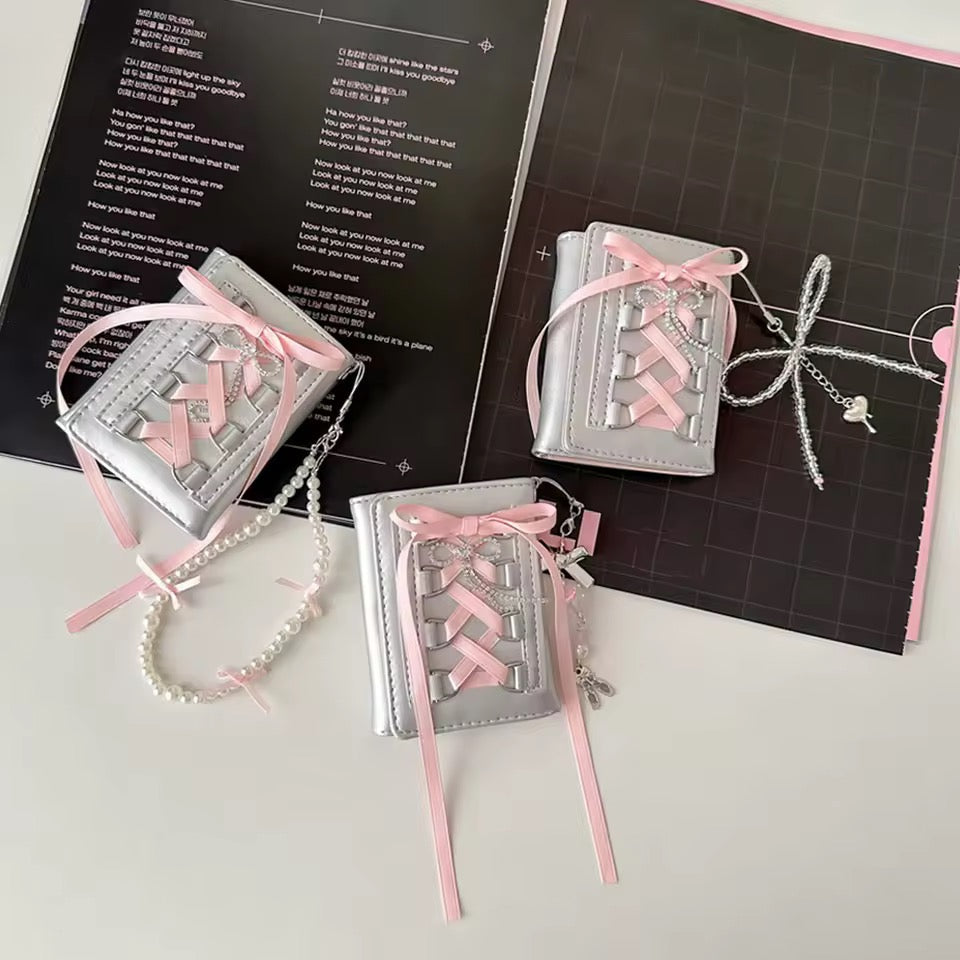 ballet style pink wallet