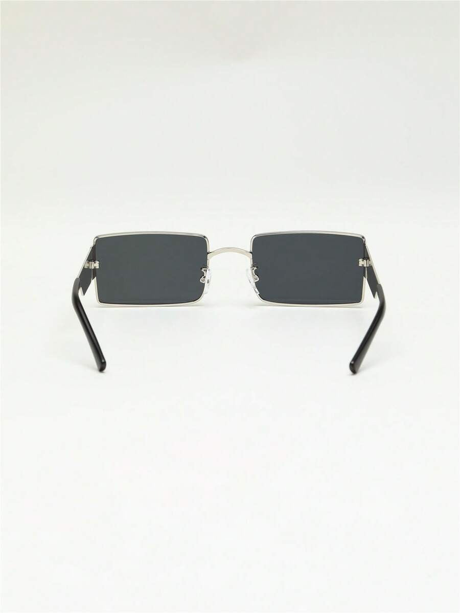 rectangular black glasses