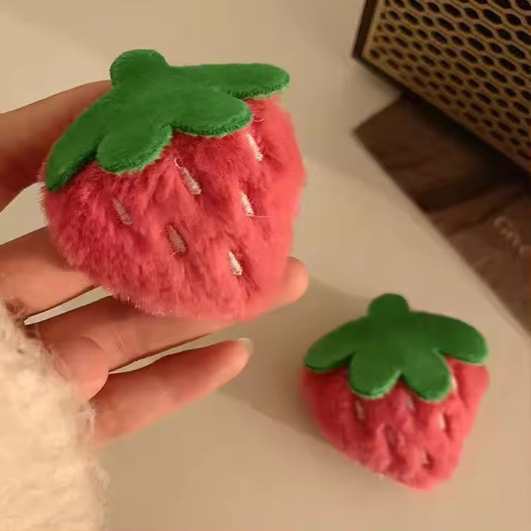 strawberry plush hair pin