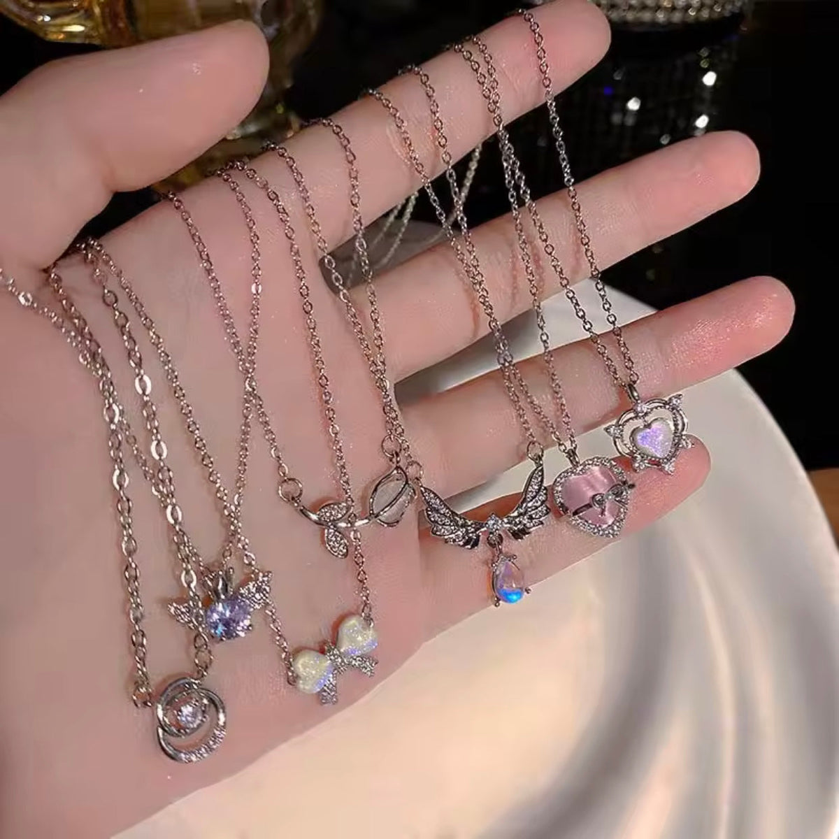 six necklaces set