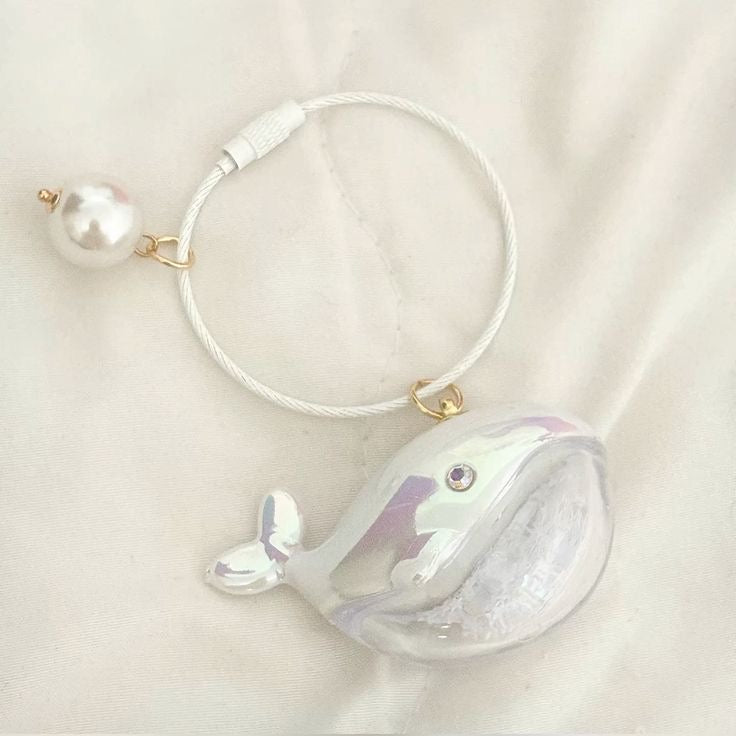 when i fly towards you - matching whale keychain