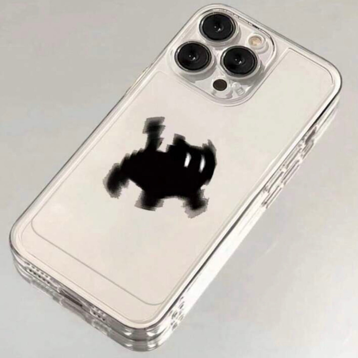 black cat clear phone case