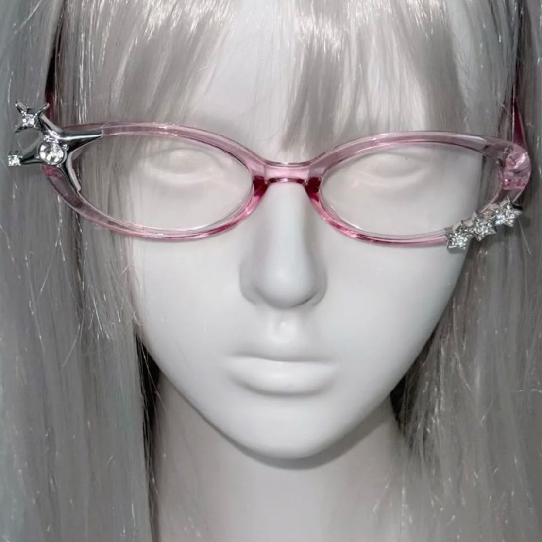 pink y2k glasses