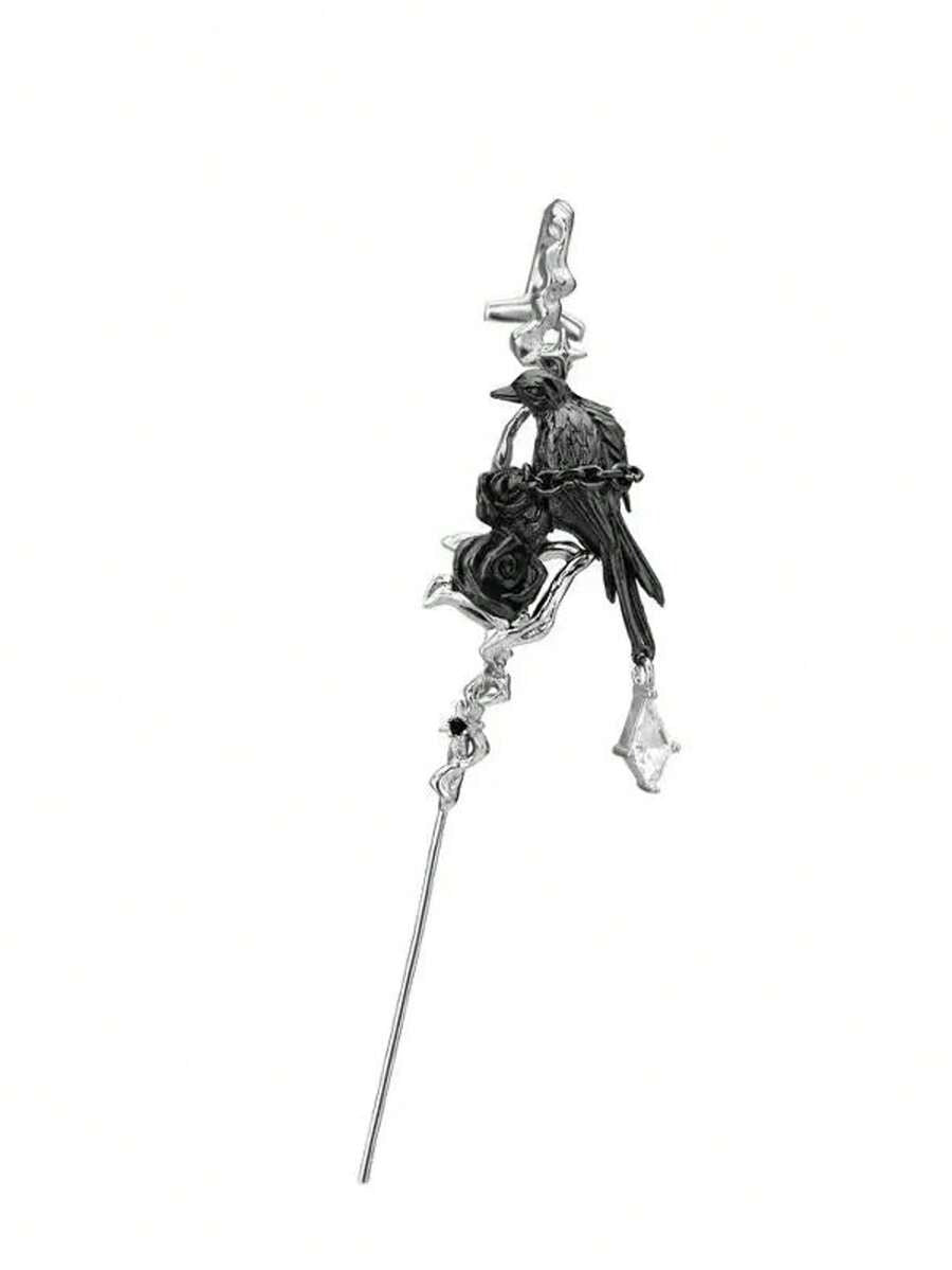crow industrial ear cuff