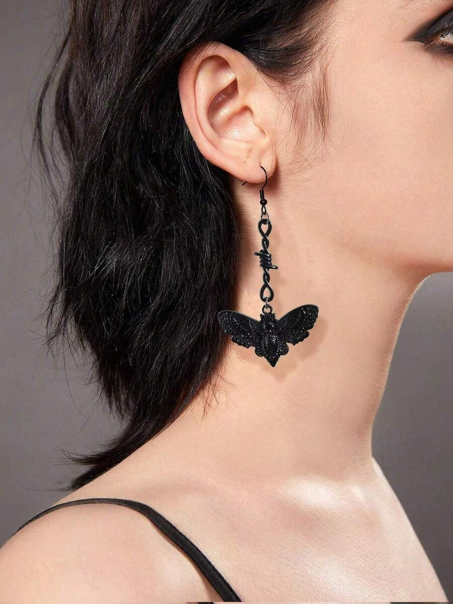 grunge butterfly earrings