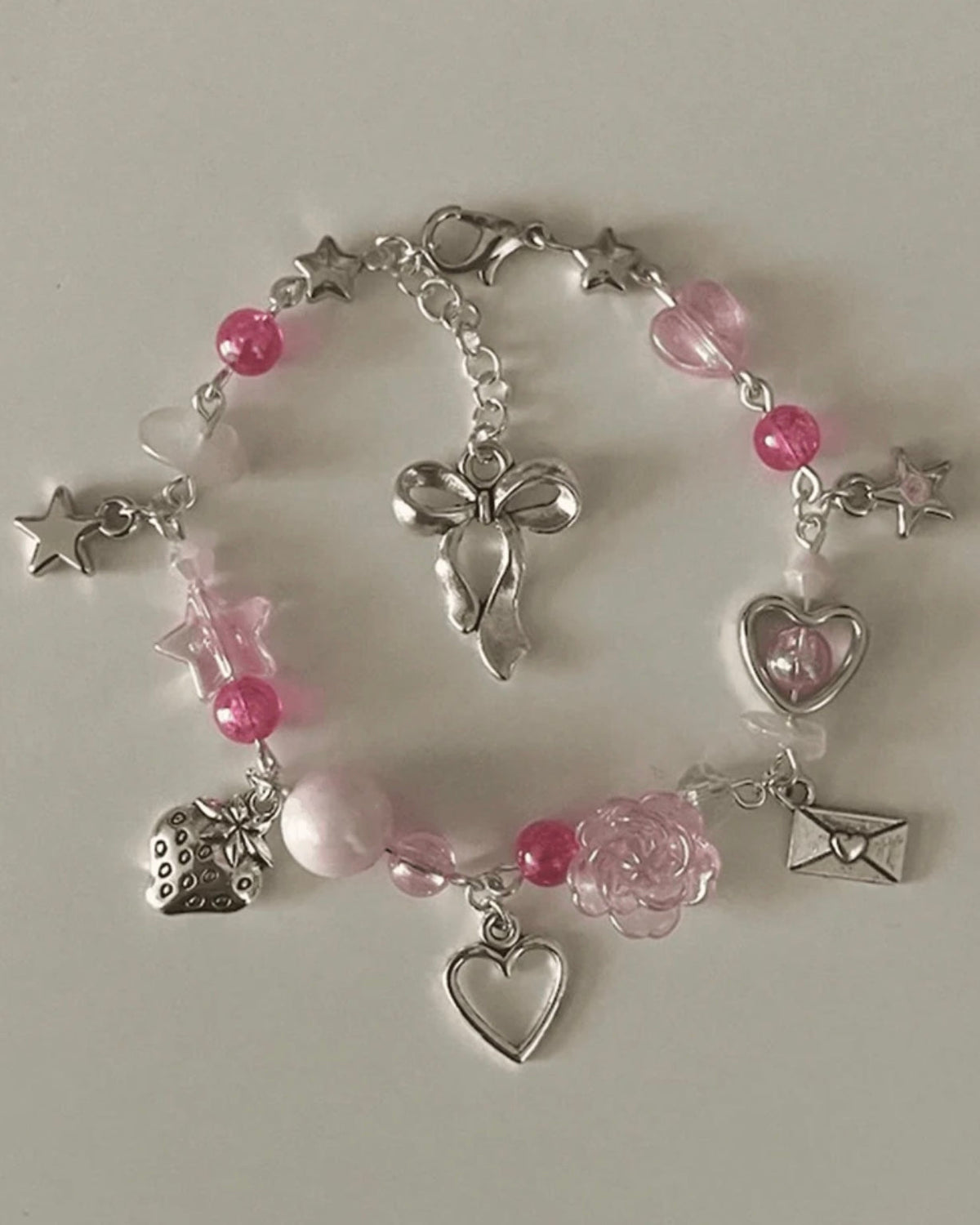 pink bow bracelet